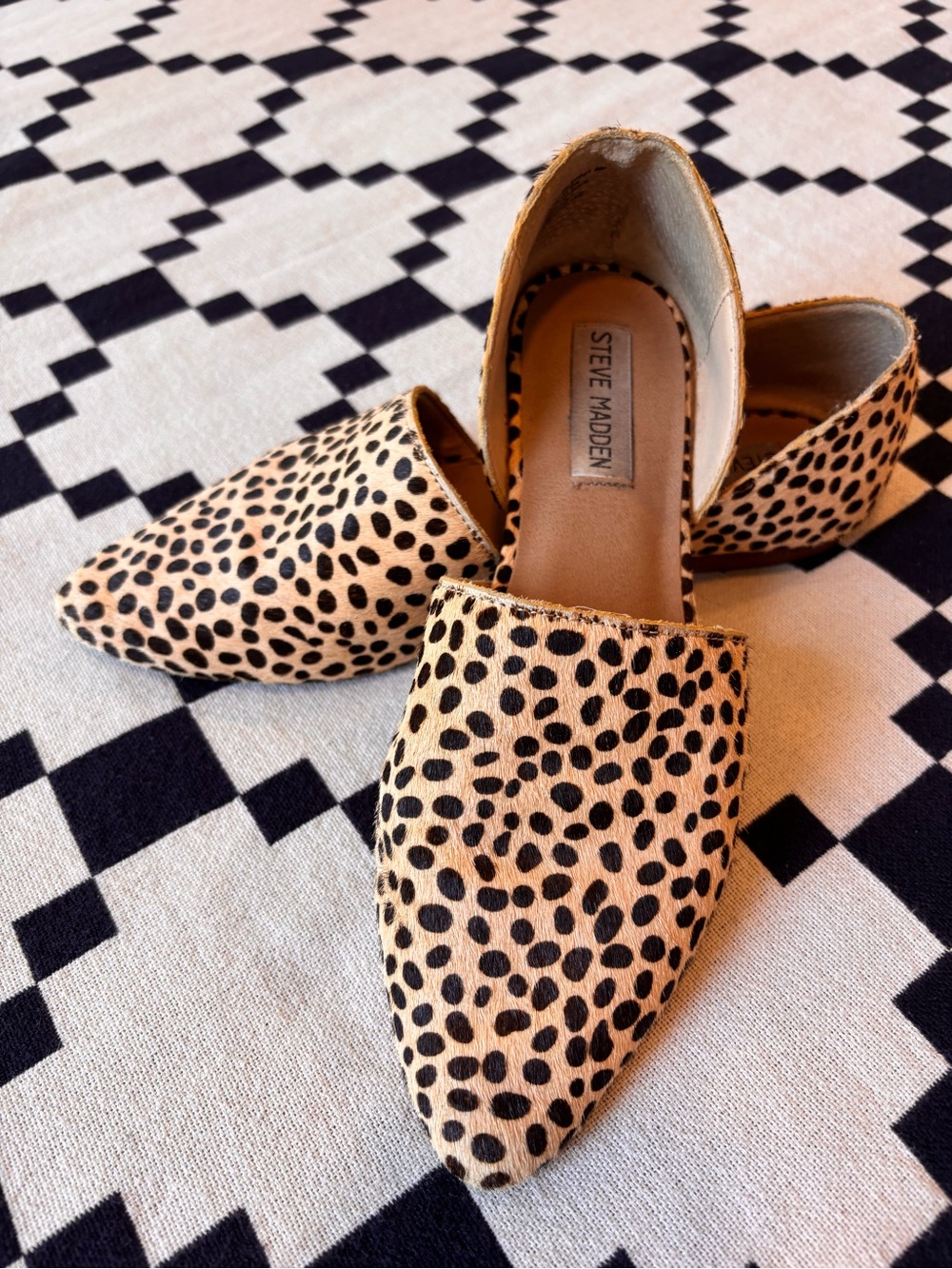 Steve Madden Pony Hair Leopard Print D’Orsay Flats
